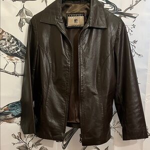 Vintage Argentine lambskin leather jacket EUC